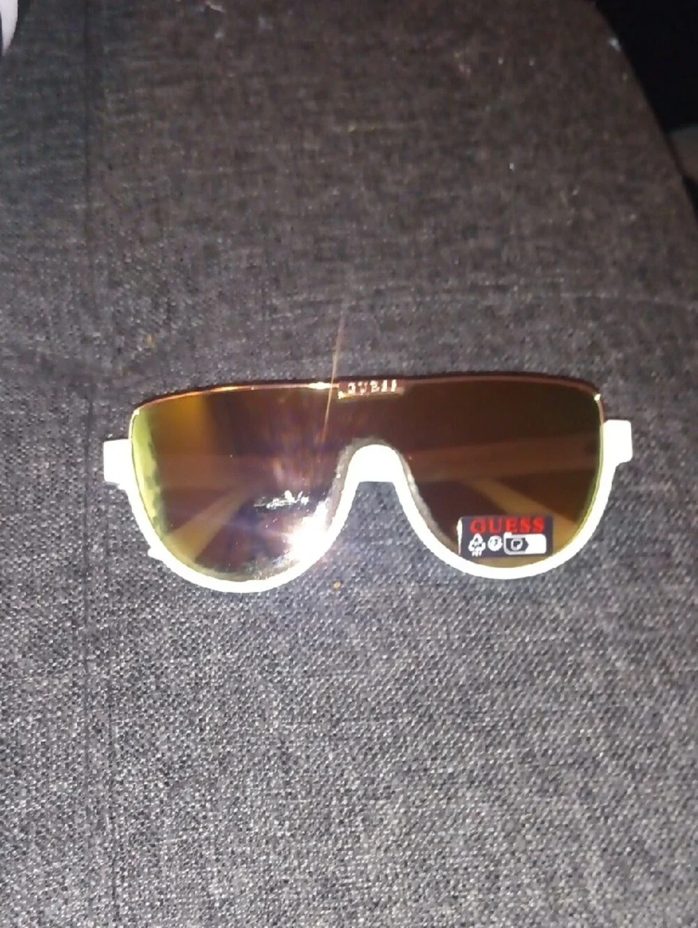 GUESS White And Gold Frame Sunglasses